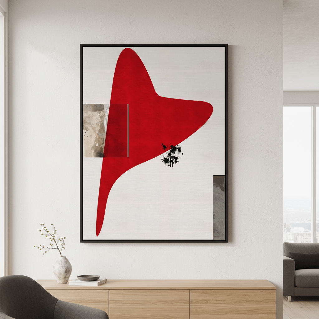 Red Shape by Rom Lammar wall - art - picture - poster