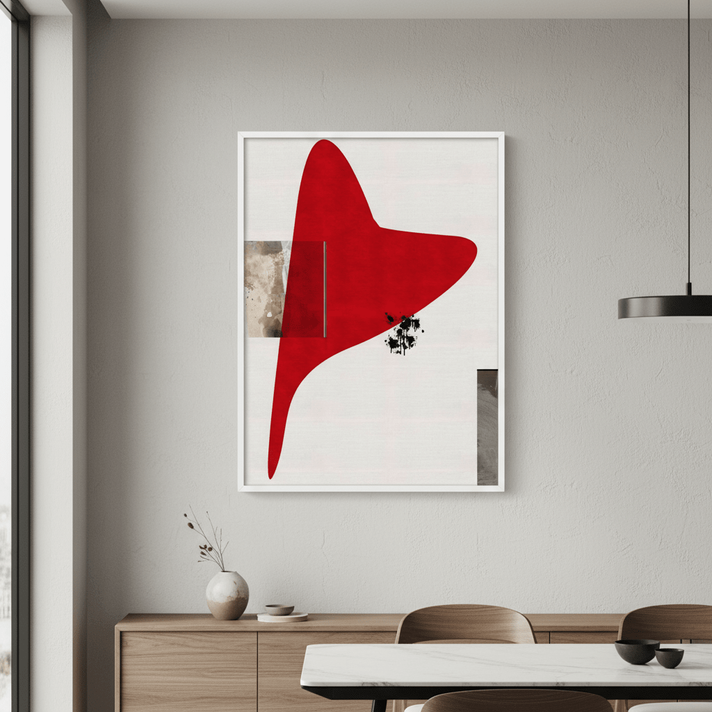 Red Shape by Rom Lammar wall - art - picture - poster