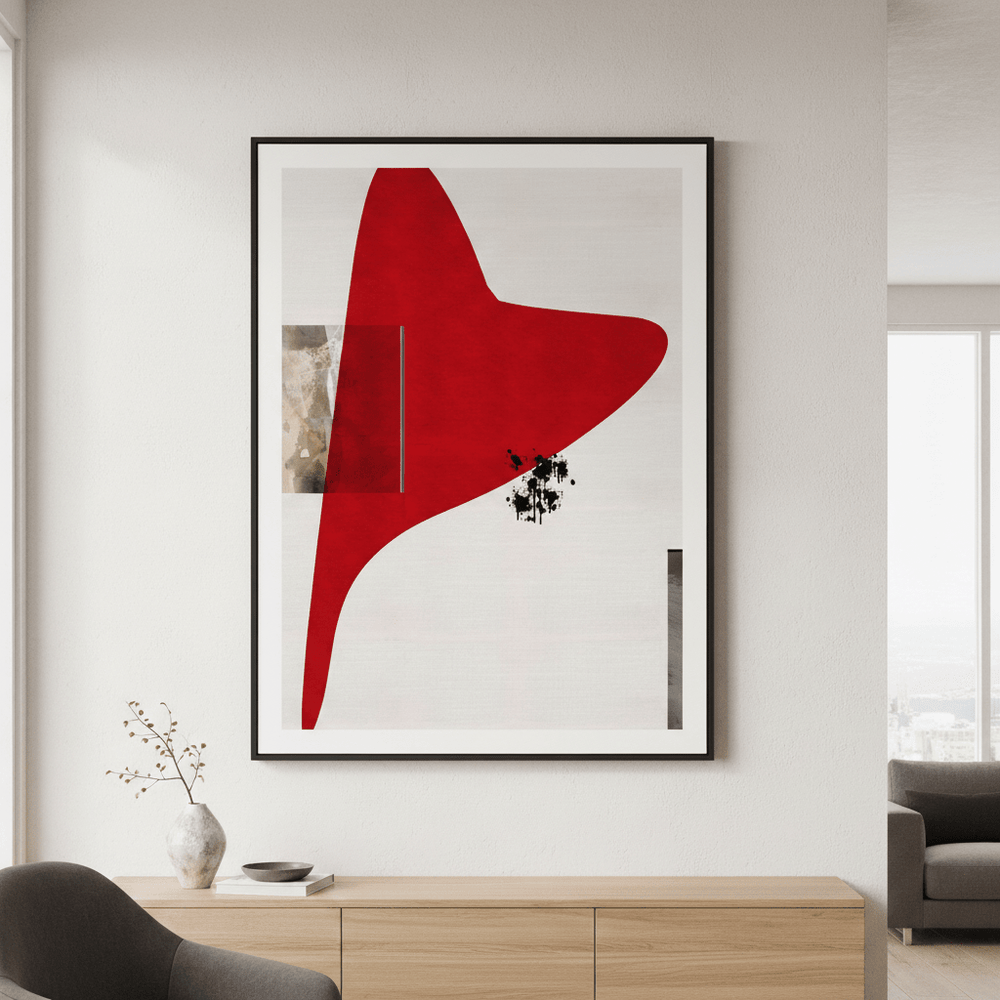 Red Shape by Rom Lammar wall - art - picture - poster