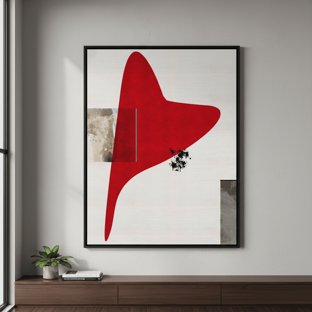 Red Shape by Rom Lammar wall - art - picture - poster