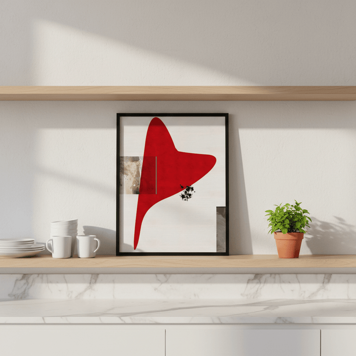 Red Shape by Rom Lammar wall - art - picture - poster