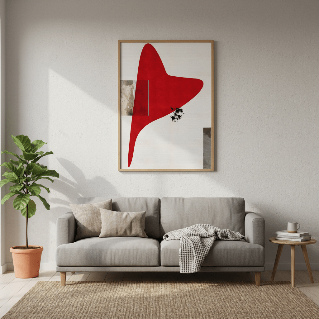 Red Shape by Rom Lammar wall - art - picture - poster