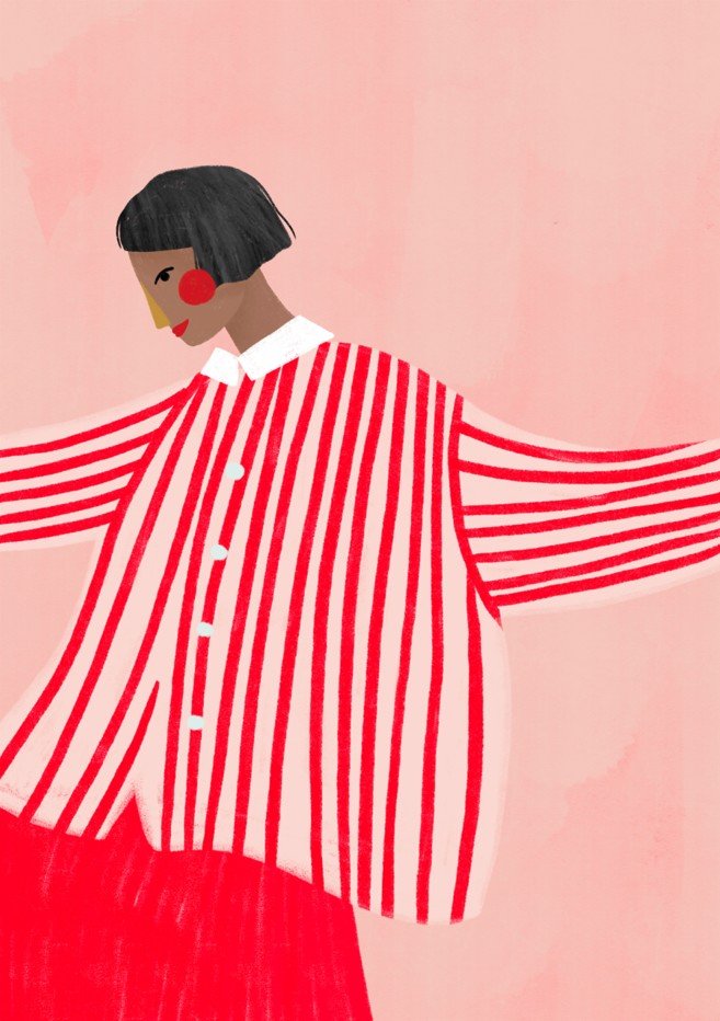 Red Skirt by Bea Muller