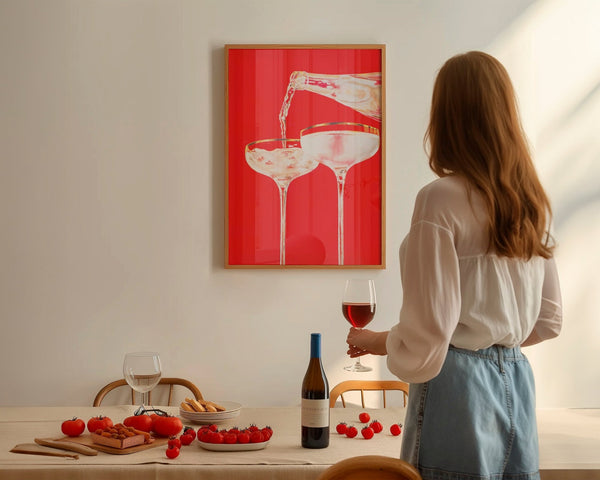Red Sparkling by Julia Ockert | Art & Canvas Print