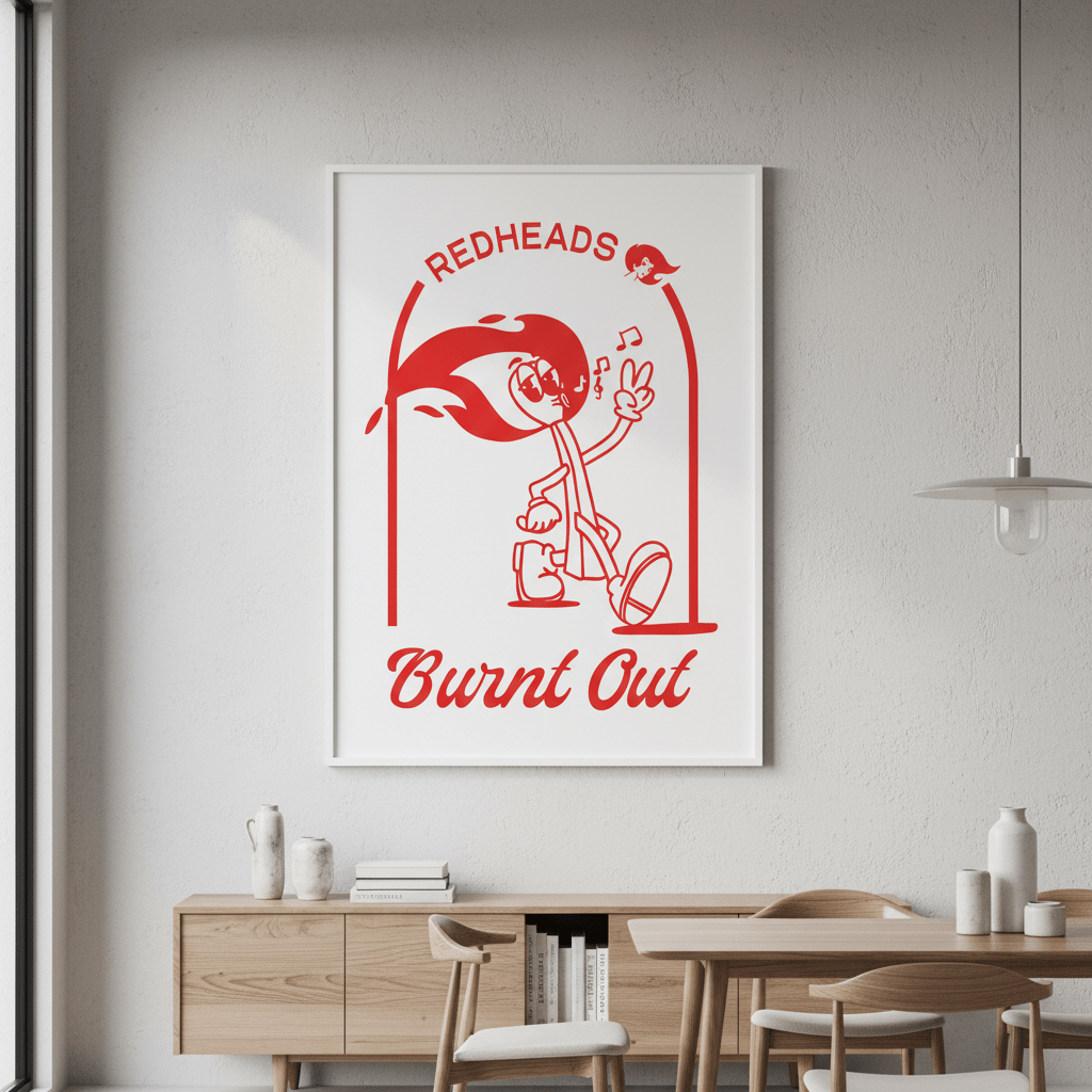 Redheads Burnt Out Poster wall - art - picture - poster