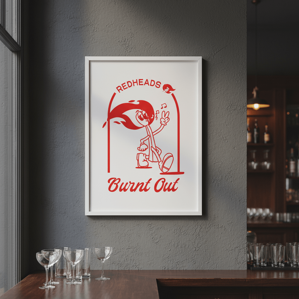 Redheads Burnt Out Poster wall - art - picture - poster