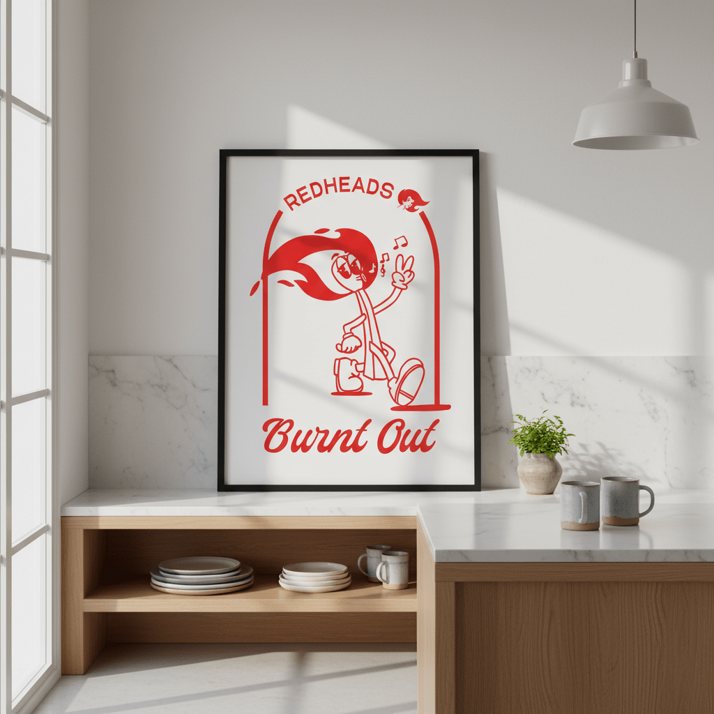 Redheads Burnt Out Poster wall - art - picture - poster