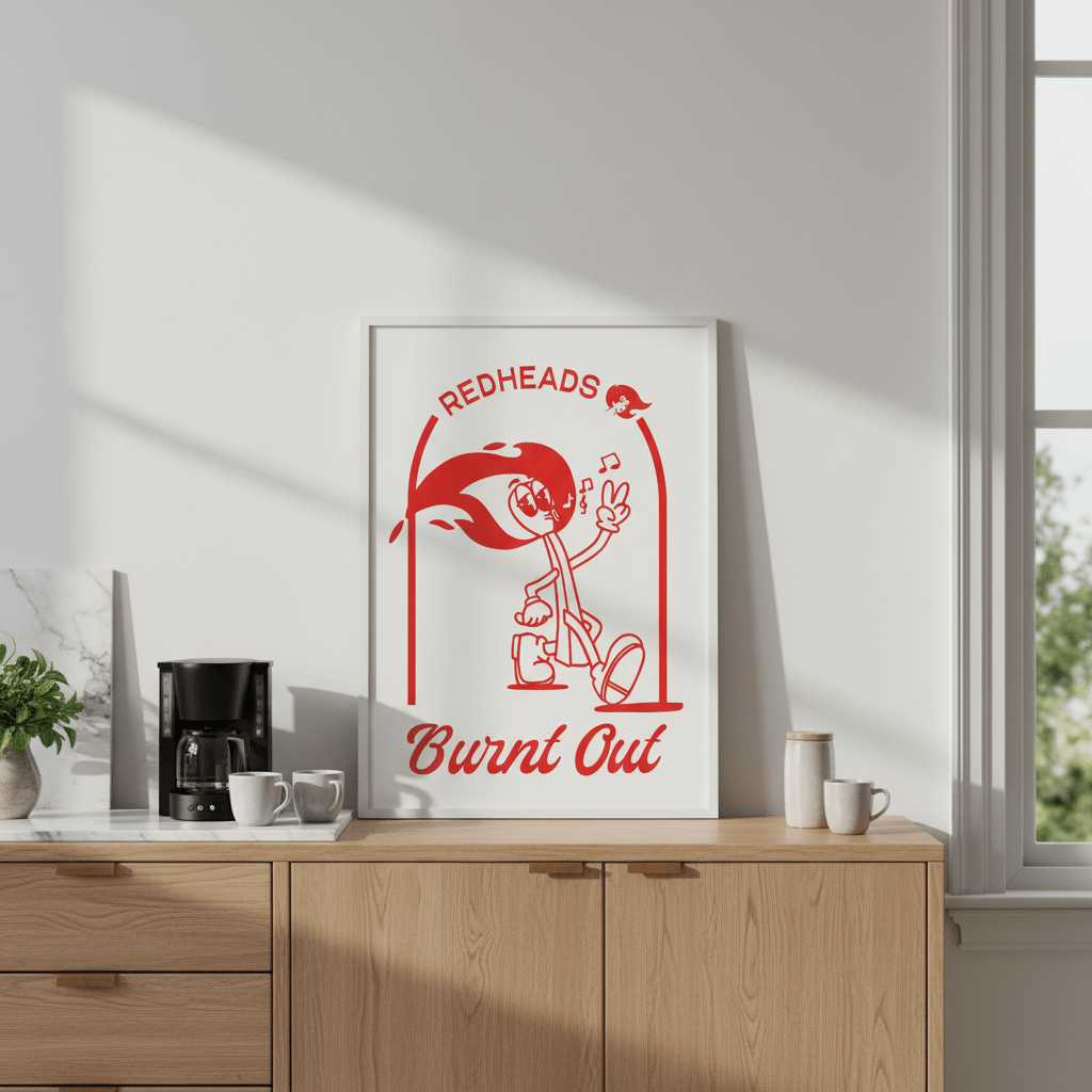 Redheads Burnt Out Poster wall - art - picture - poster