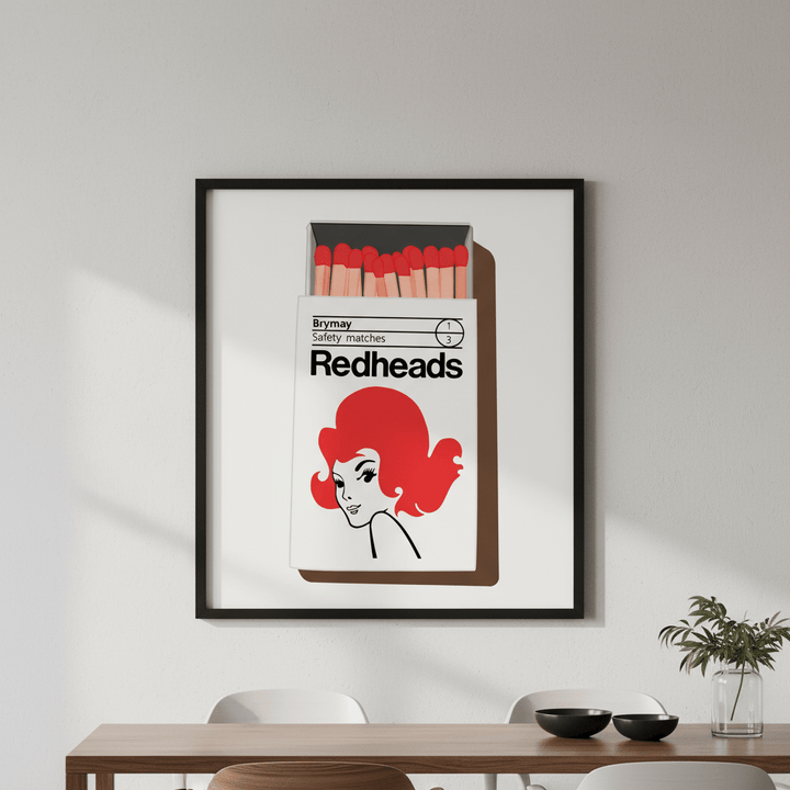 Redheads Matchbox Poster 1971 wall - art - picture - poster