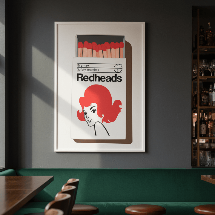 Redheads Matchbox Poster 1971 wall - art - picture - poster