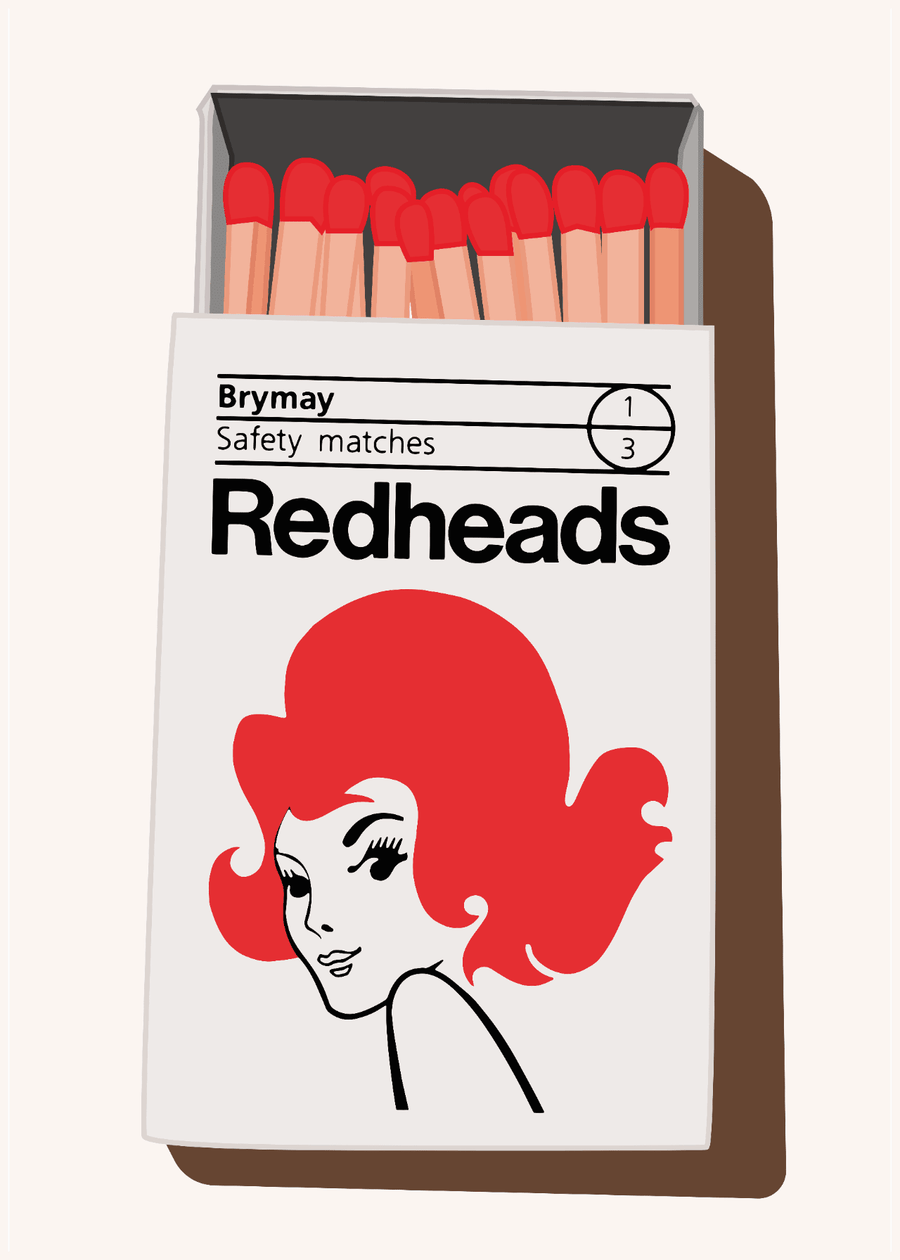 Redheads Matchbox Poster 1971