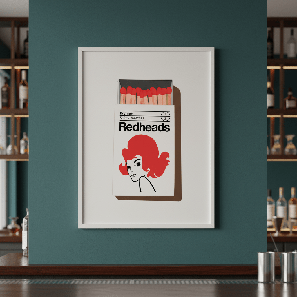 Redheads Matchbox Poster 1971 wall - art - picture - poster