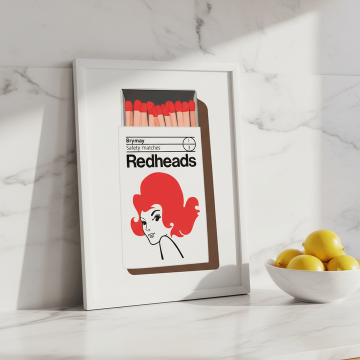 Redheads Matchbox Poster 1971 wall - art - picture - poster