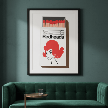 Redheads Matchbox Poster 1971 wall - art - picture - poster