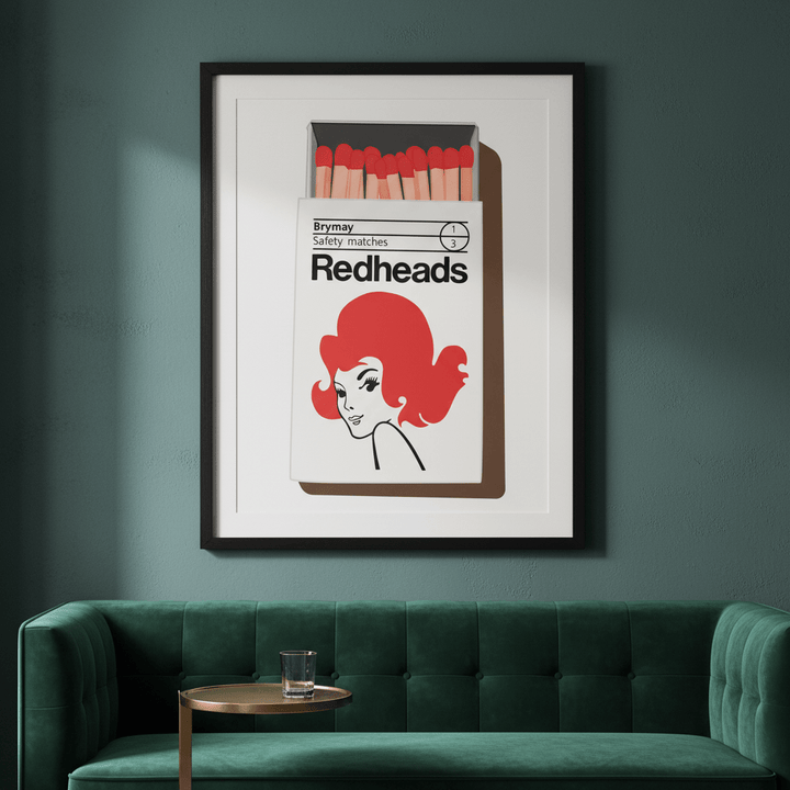 Redheads Matchbox Poster 1971 wall - art - picture - poster