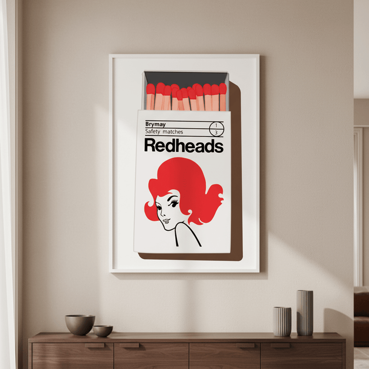 Redheads Matchbox Poster 1971 wall - art - picture - poster