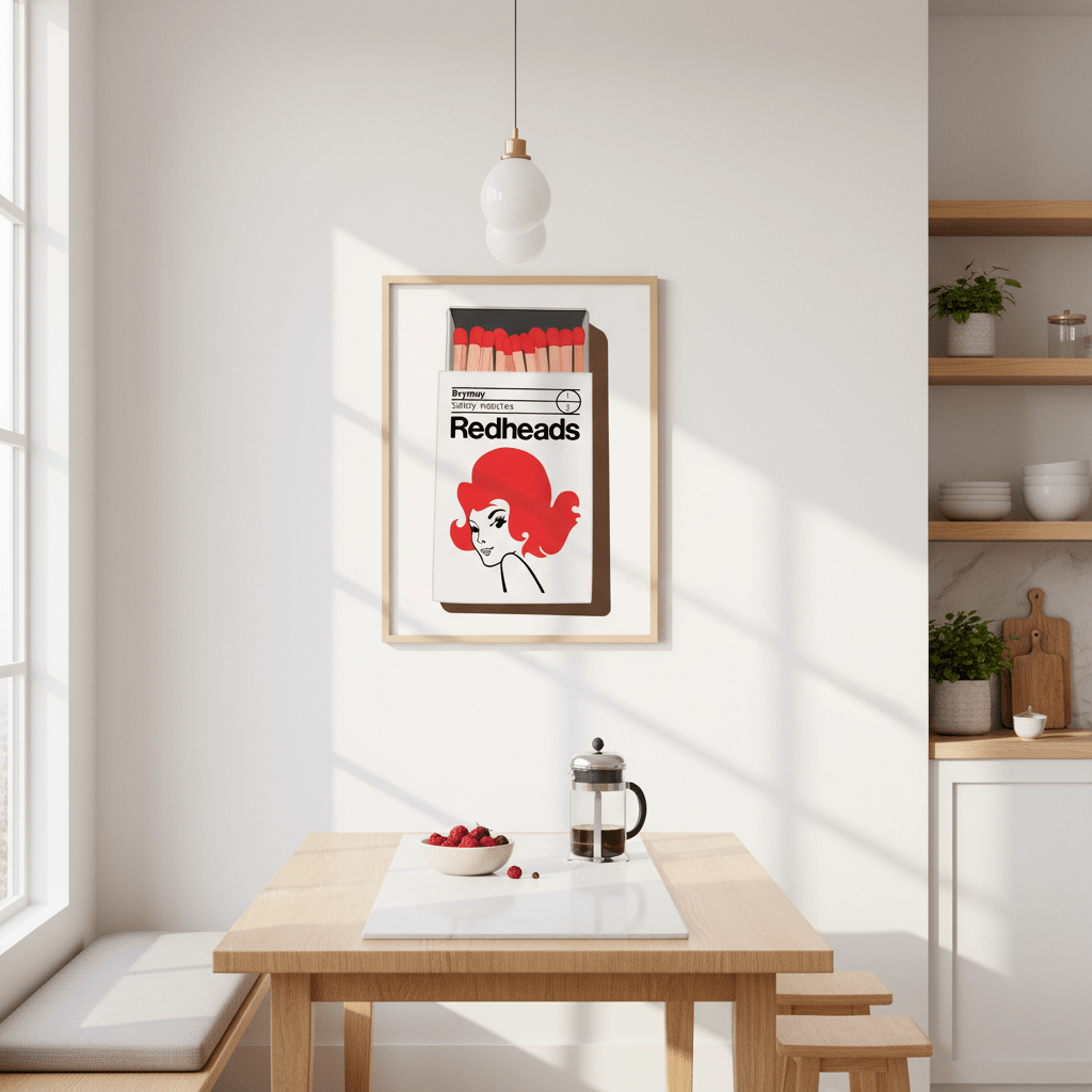 Redheads Matchbox Poster 1971 wall - art - picture - poster