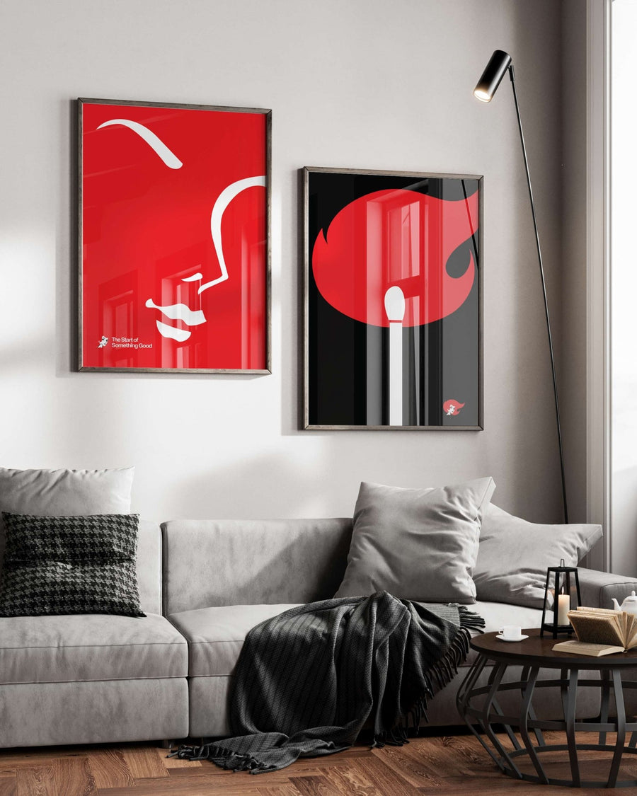 Redheads Vintage Abstract Prints Set of 2