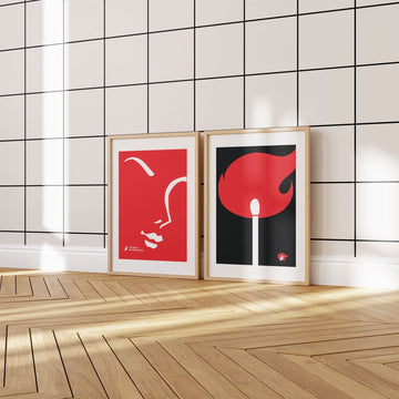 Redheads Vintage Abstract Prints Set of 2 wall - art - picture - poster