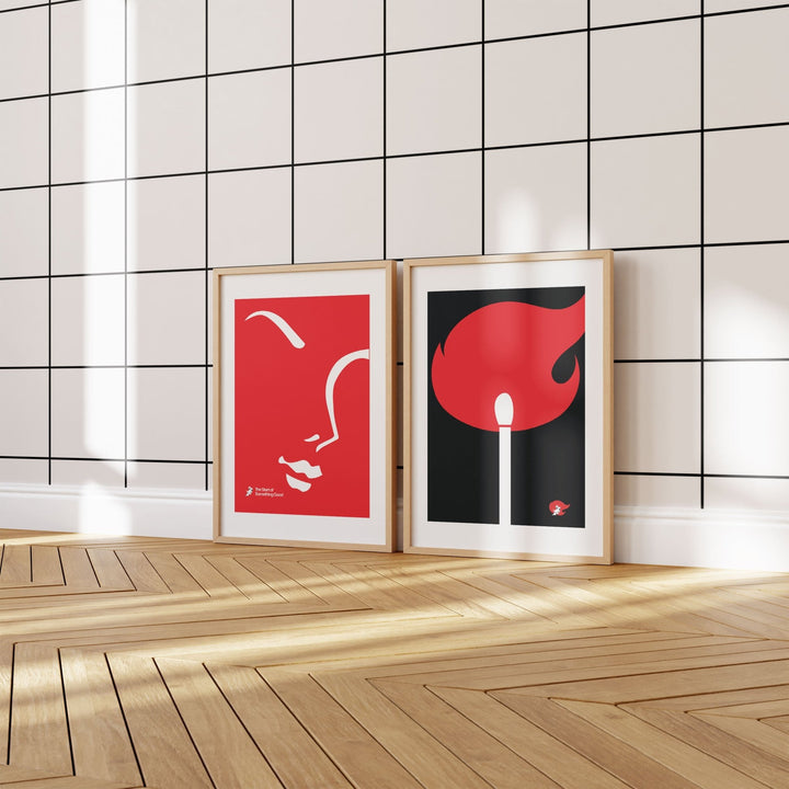 Redheads Vintage Abstract Prints Set of 2 wall - art - picture - poster