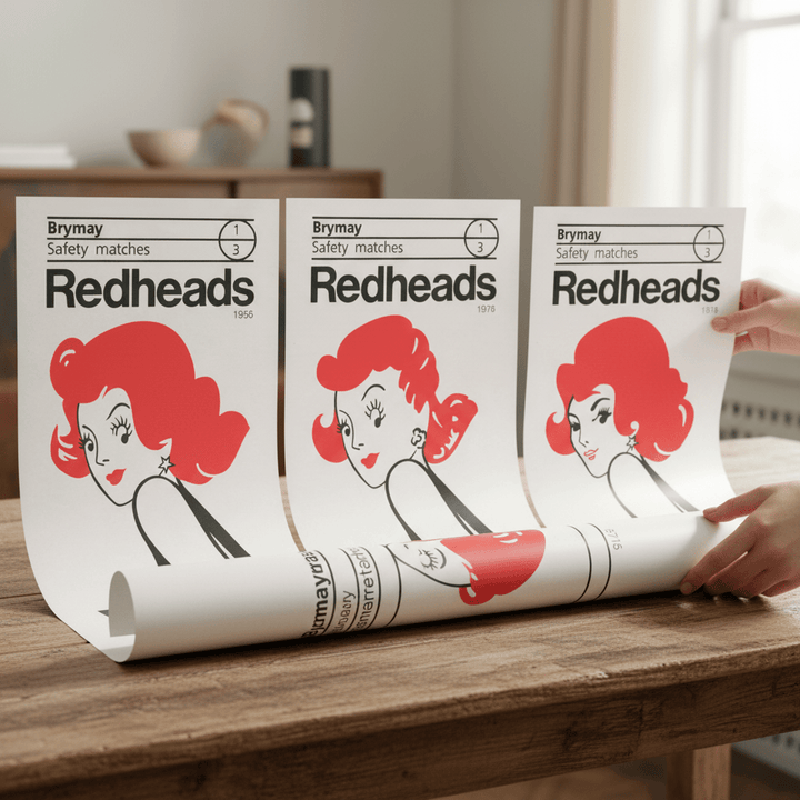 Redheads Vintage Prints Set of 3 wall - art - picture - poster