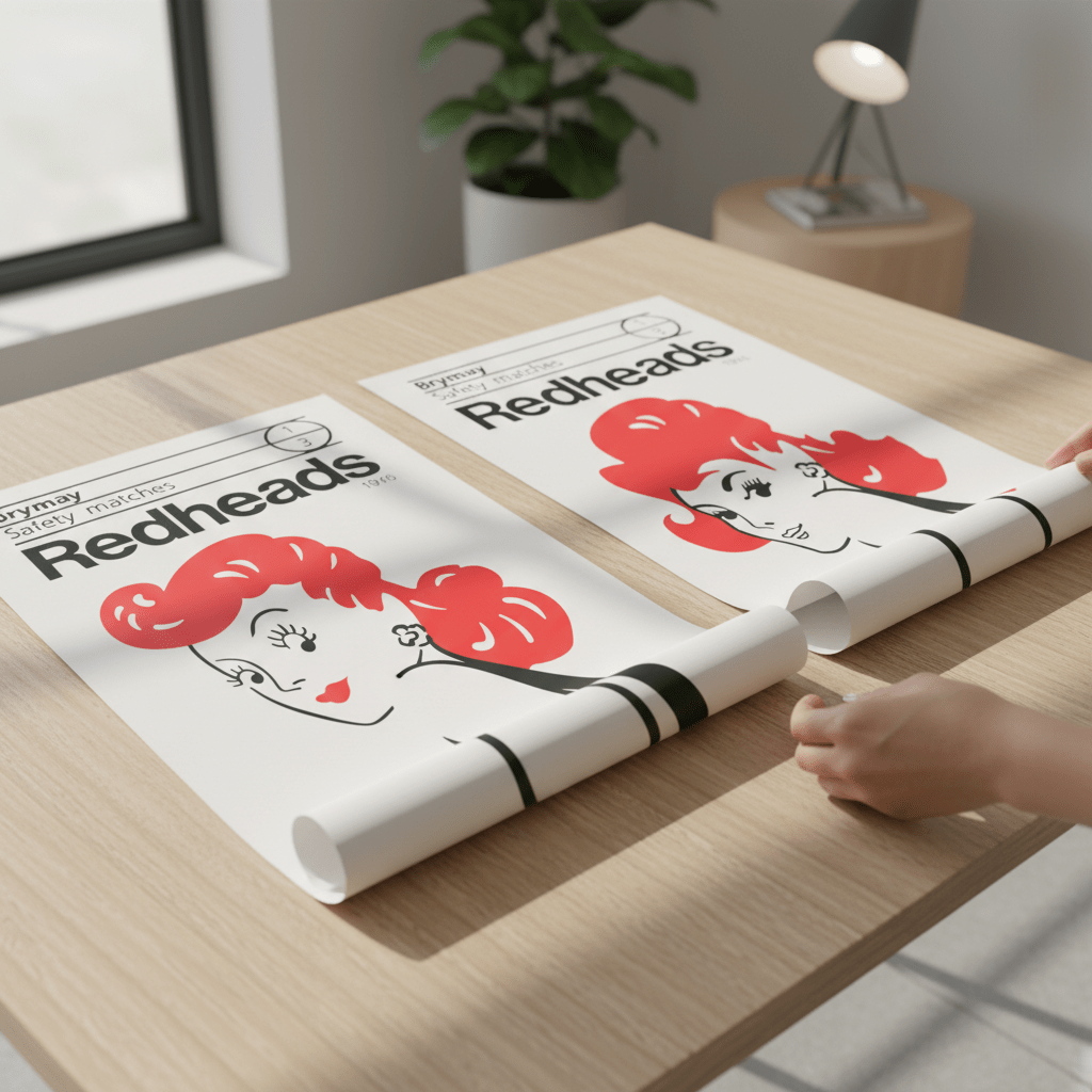 Redheads Vintage Wall Art Prints Set of 2 wall - art - picture - poster