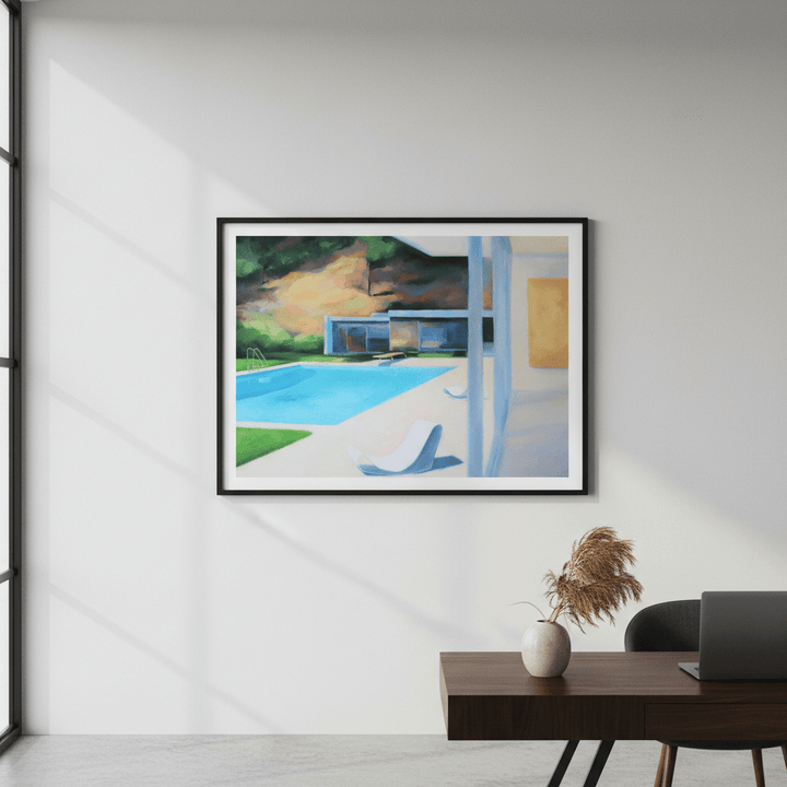 Relaxing by the Pool by Ieva Baklane wall - art - picture - poster