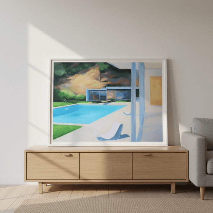 Relaxing by the Pool by Ieva Baklane wall - art - picture - poster