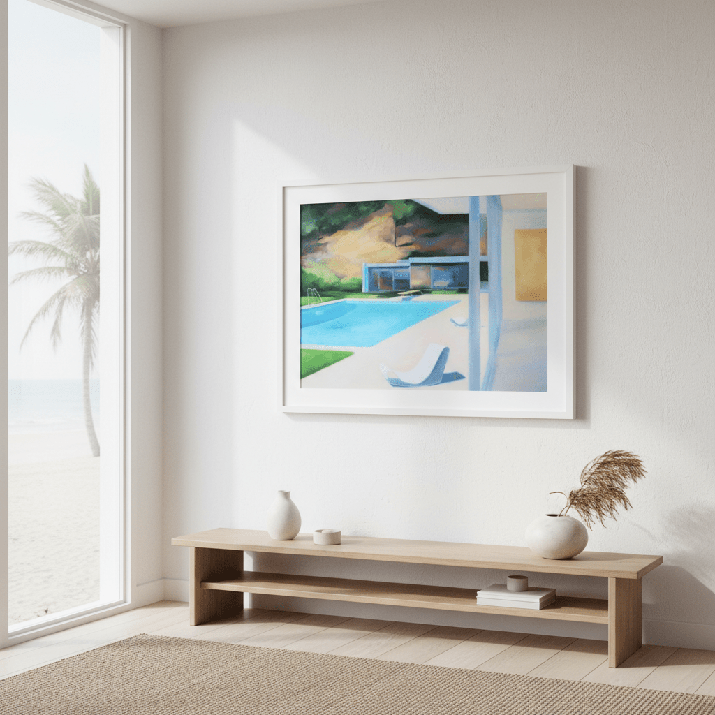 Relaxing by the Pool by Ieva Baklane wall - art - picture - poster