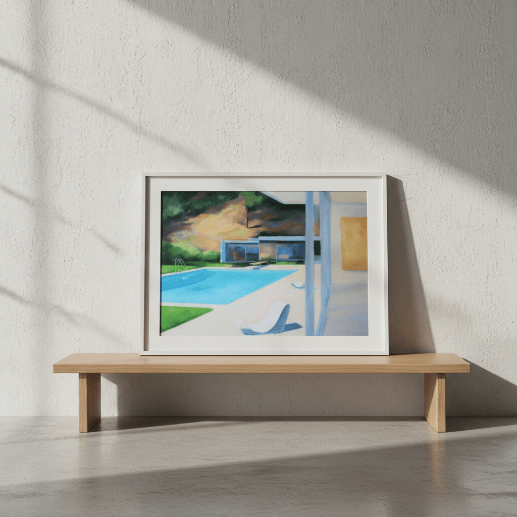Relaxing by the Pool by Ieva Baklane wall - art - picture - poster