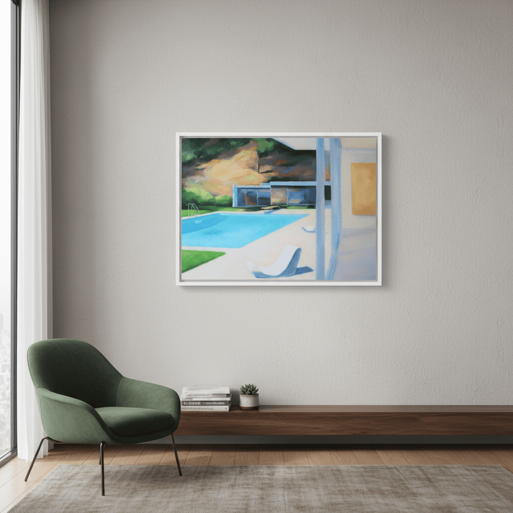 Relaxing by the Pool by Ieva Baklane wall - art - picture - poster