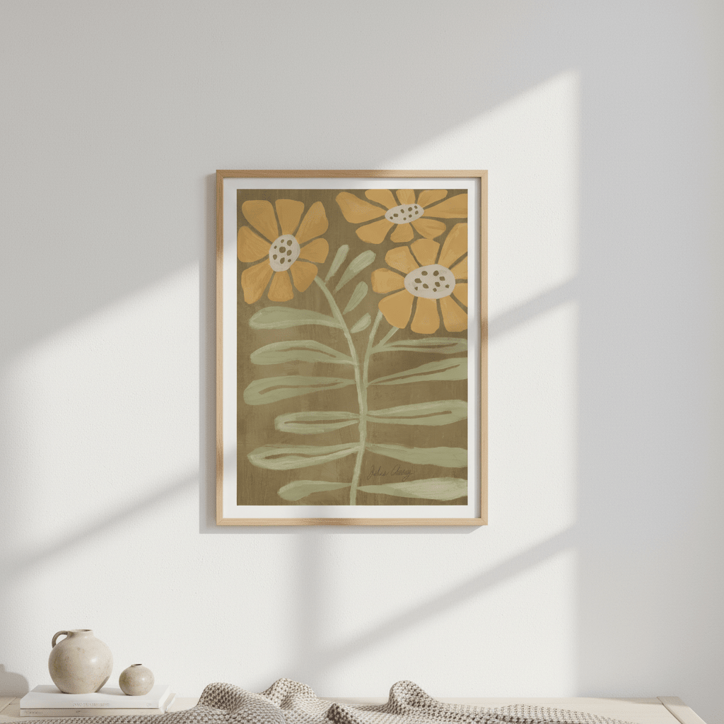 Retro Bloom by Julia Cheney wall - art - picture - poster