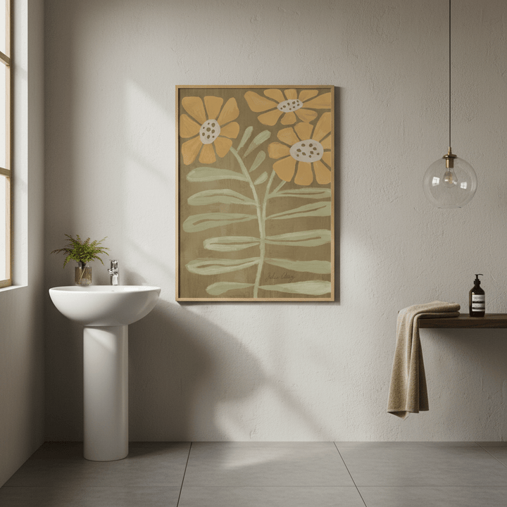 Retro Bloom by Julia Cheney wall - art - picture - poster