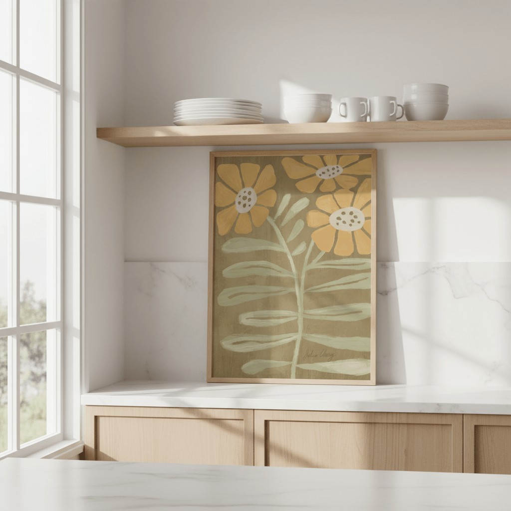 Retro Bloom by Julia Cheney wall - art - picture - poster