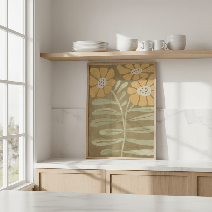 Retro Bloom by Julia Cheney wall - art - picture - poster
