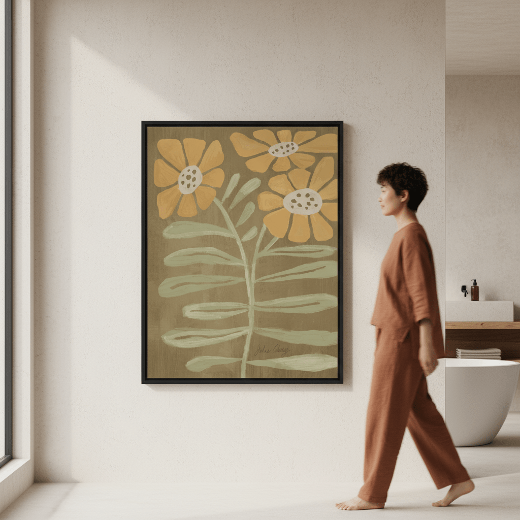 Retro Bloom by Julia Cheney wall - art - picture - poster