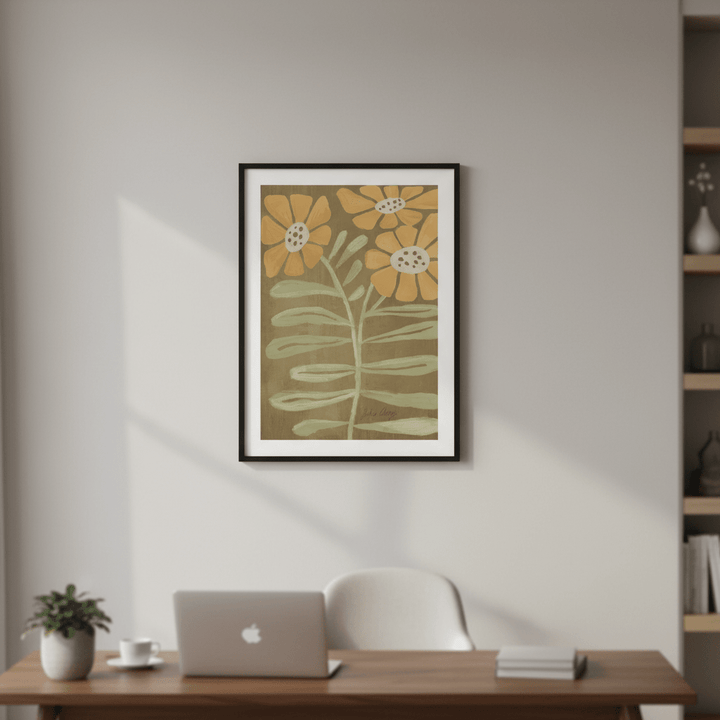 Retro Bloom by Julia Cheney wall - art - picture - poster