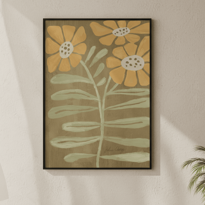 Retro Bloom by Julia Cheney wall - art - picture - poster