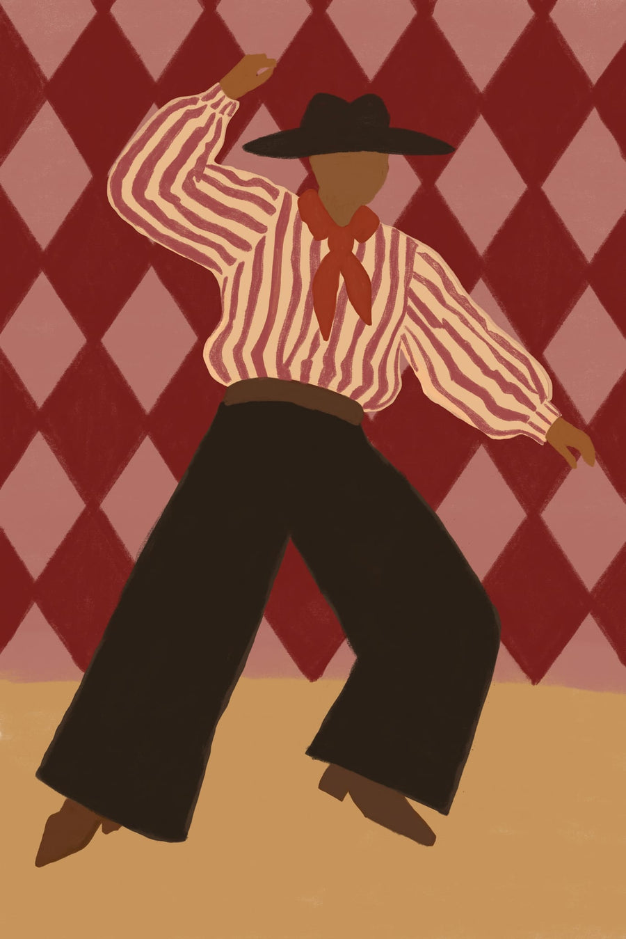 Retro Dance Character By The Art Concept | Art & Canvas Print