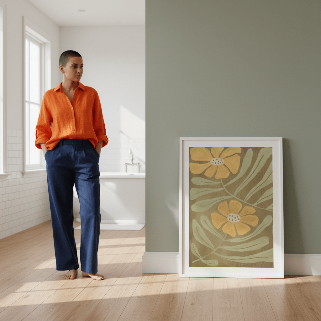 Retro Flower by Julia Cheney wall - art - picture - poster
