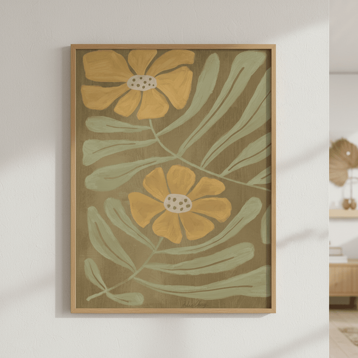 Retro Flower by Julia Cheney wall - art - picture - poster