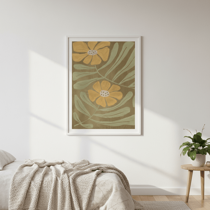 Retro Flower by Julia Cheney wall - art - picture - poster