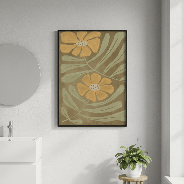 Retro Flower by Julia Cheney wall - art - picture - poster
