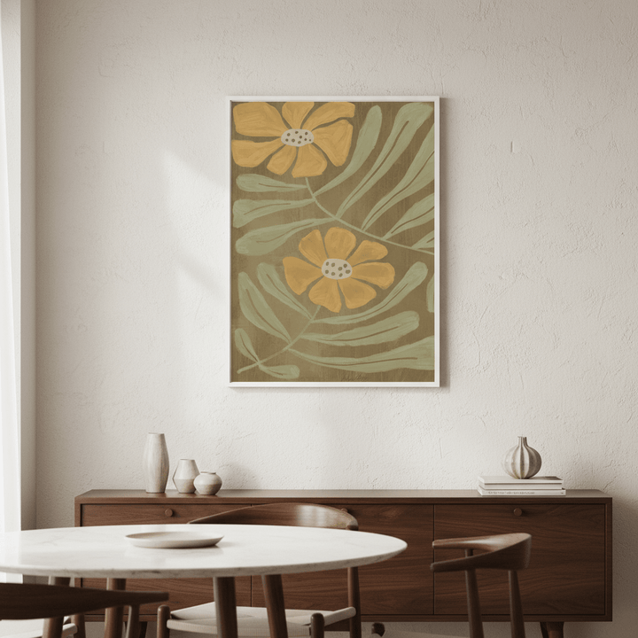 Retro Flower by Julia Cheney wall - art - picture - poster