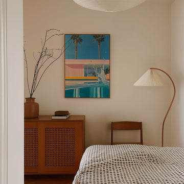 Retro House Palm Springs Splash Illustration - Style My Wall