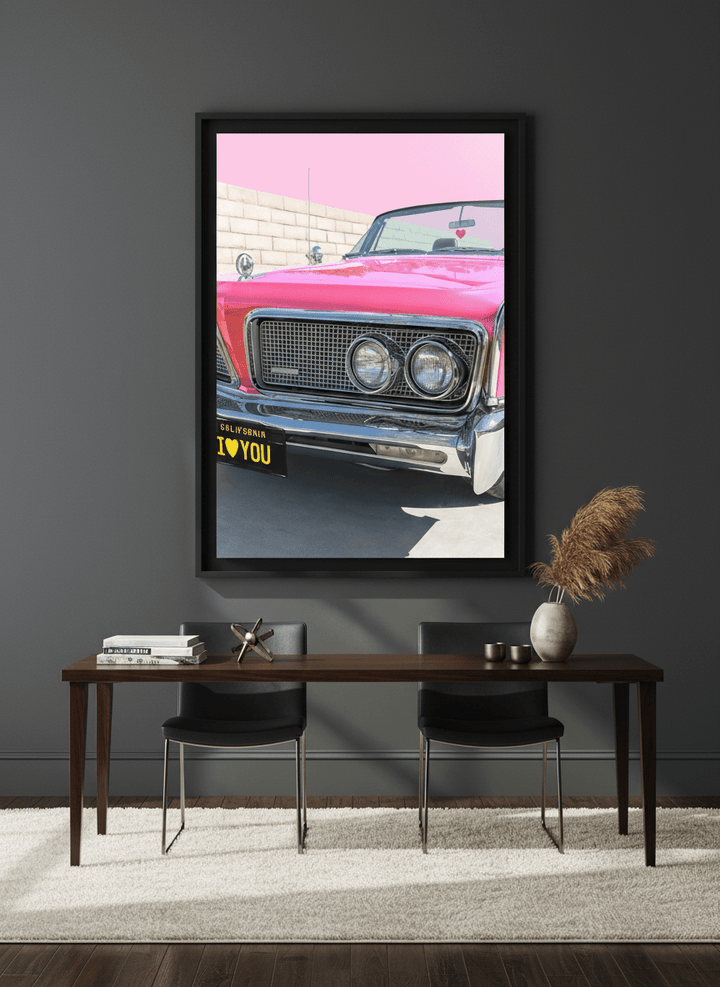 Monumental artwork centred on a feature wall in a luxe interior