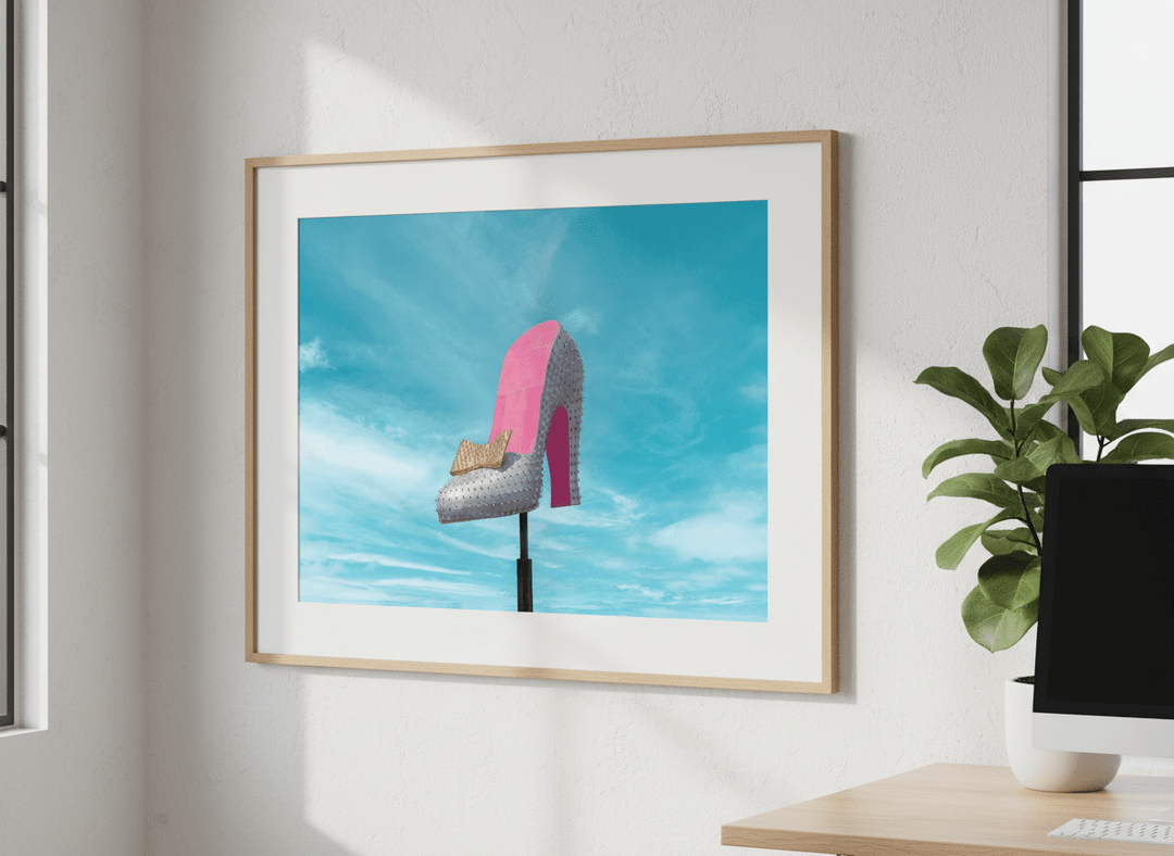 Contemporary wall art featured in a bright modern office workspace