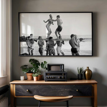 Retro Surfer Vintage Party Photography Wall Art - Style My Wall