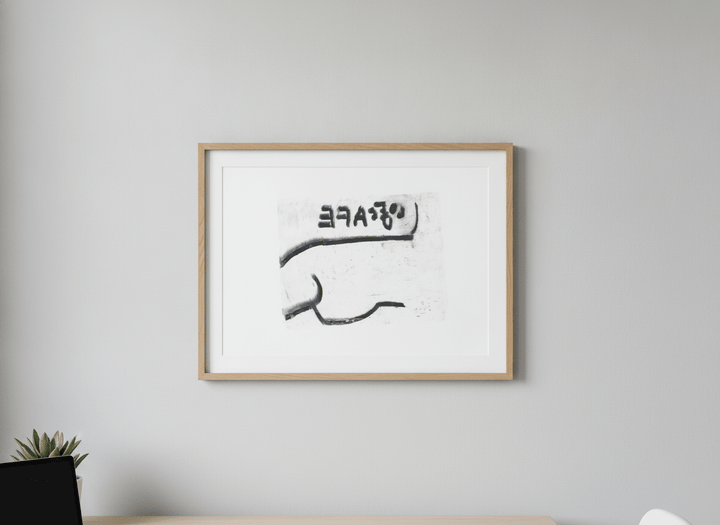 Contemporary wall art featured in a bright modern office workspace