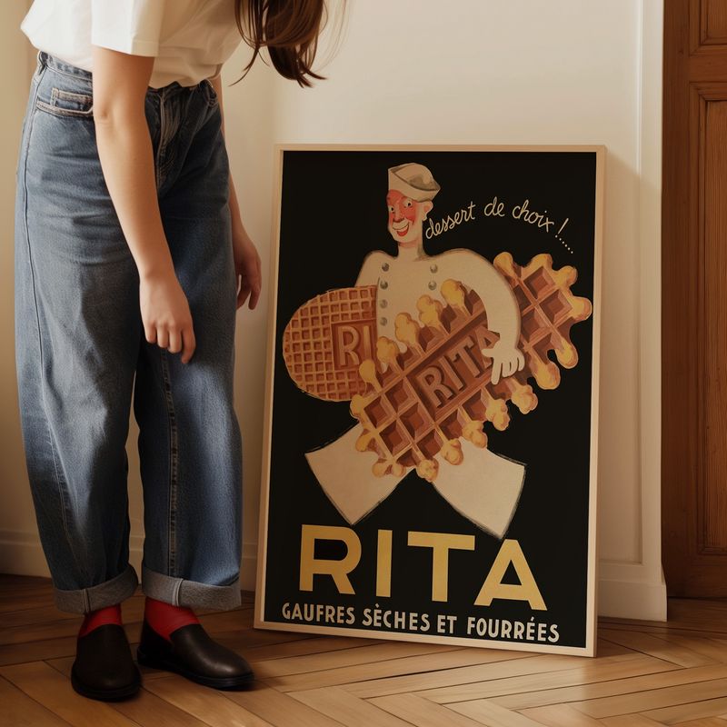 Rita Waffle Biscuit Advertisement Wall Art Print - Style My Wall